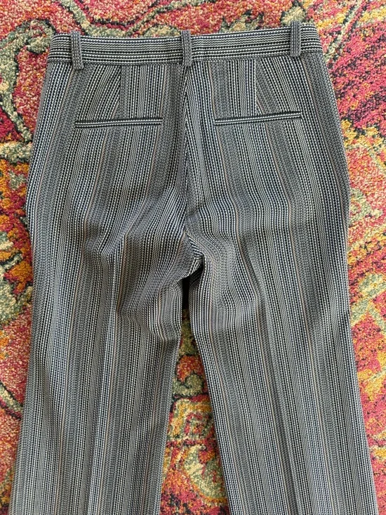 Theory | Women’s Blue/Multi Pinstripe Wool Flare Leg Demetria 2 Eldora Trouser 0 - Picture 11 of 16